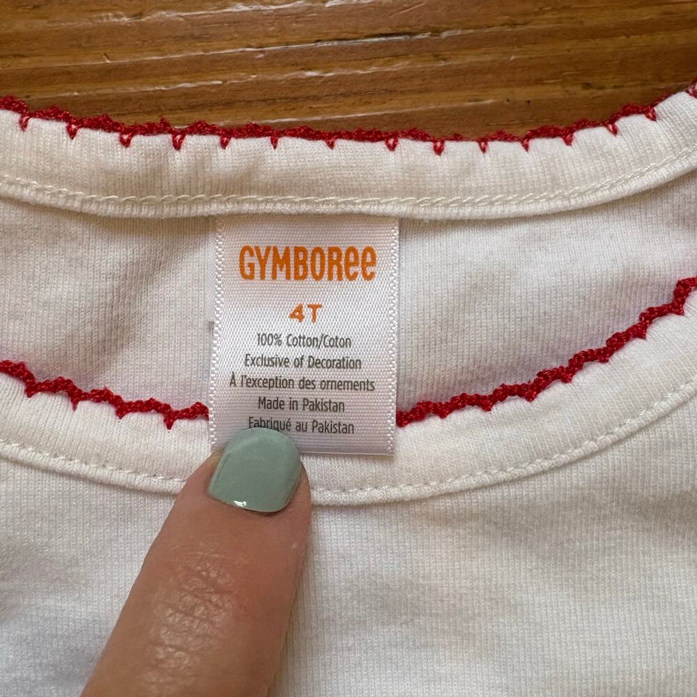 Gymboree white holiday Christmas snow globe animals long sleeve shirt SIZE 4T - Picture 3 of 4